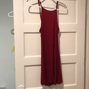Pacsun high neck wine dress